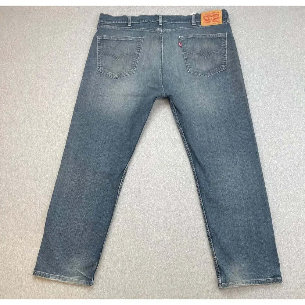 Levis 505 Jeans Mens 40 x 30 Blue Cotton Blend Stretch‎ Straight